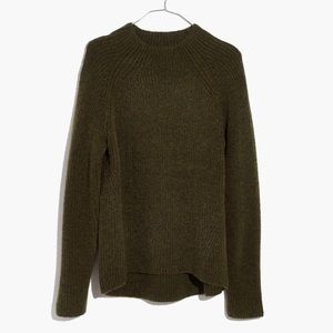 Madewell Northfield Mock Neck Sweater Green sz S